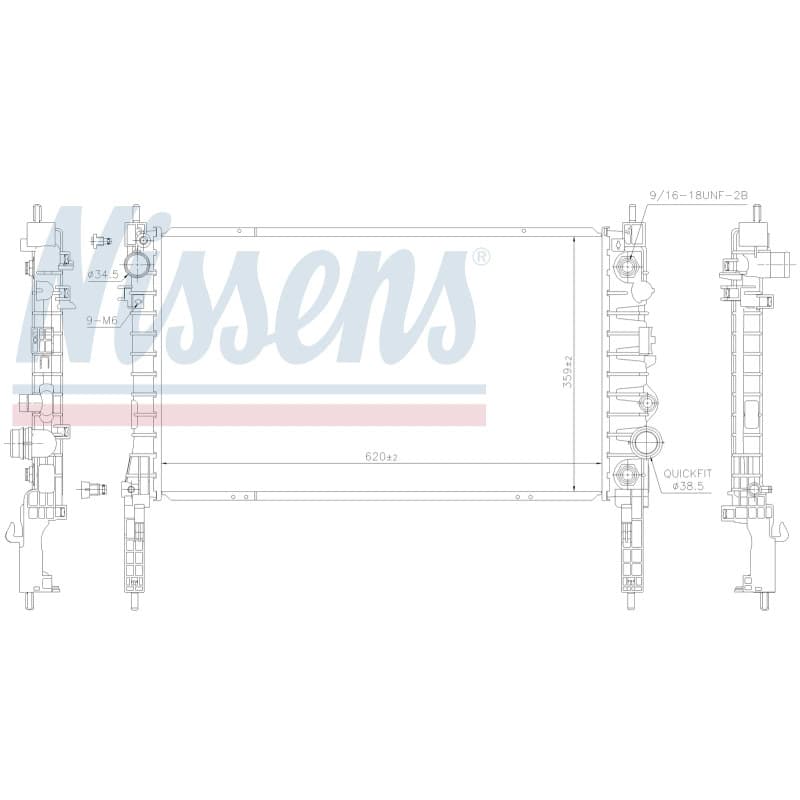 NISSENS radiatorius, variklio aušinimas 606053