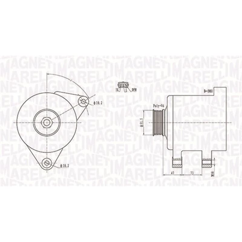 MAGNETIMARELLI kintamosios srovės generatorius 063731569010