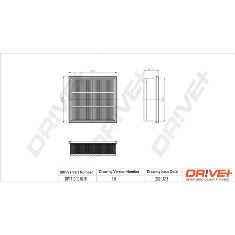 DRVE DP1110.10.0216 oro filtras