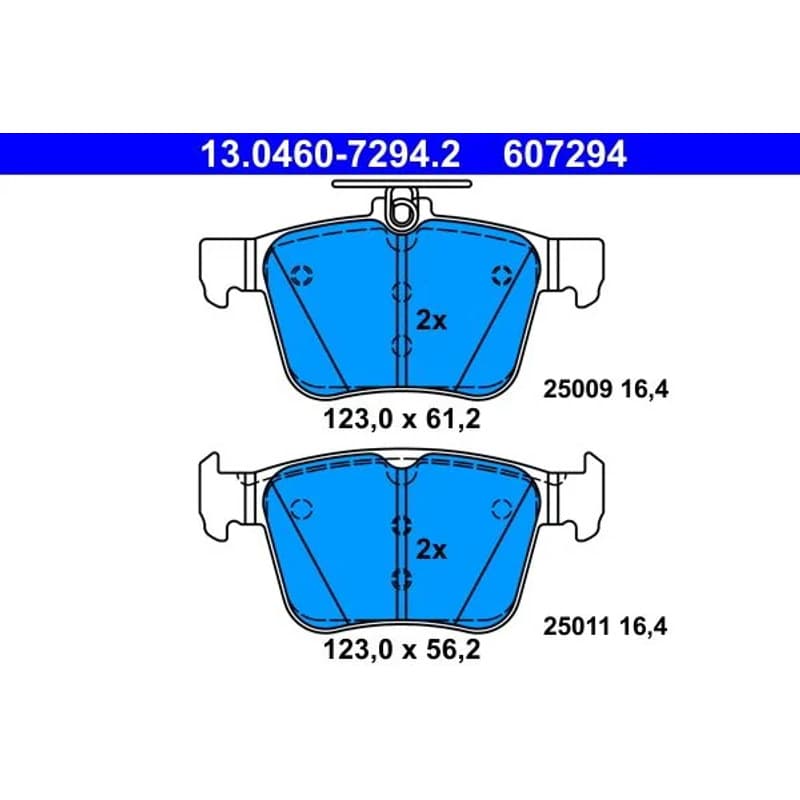ATE Būgnai ir trinkelės 13.0460-7294.2