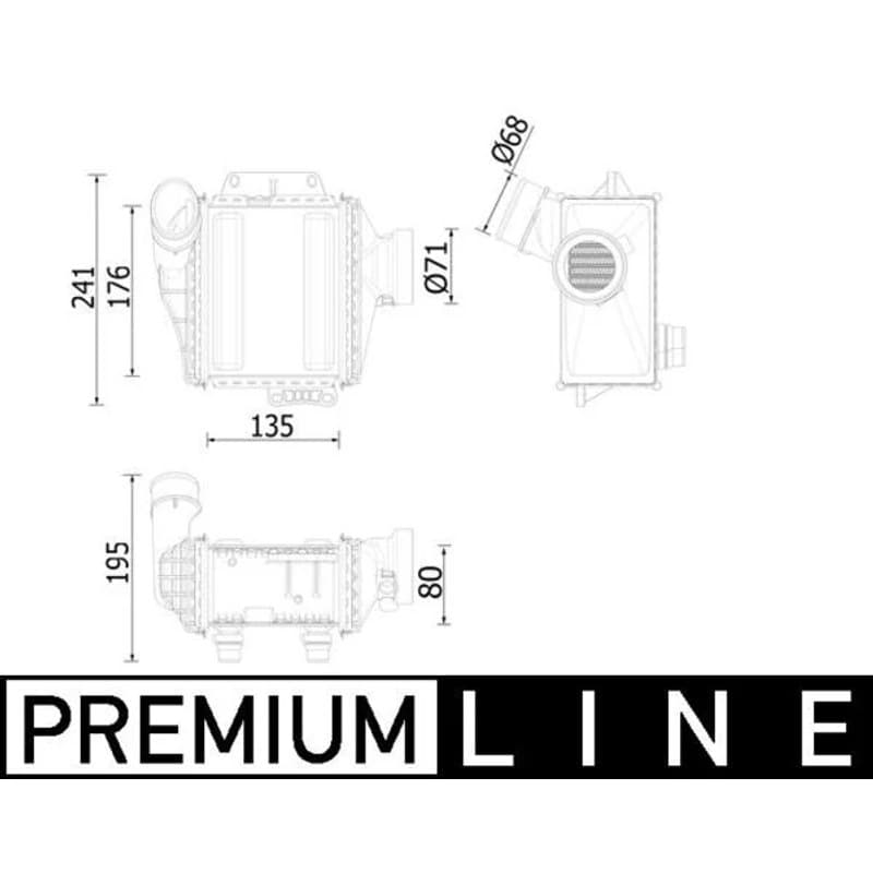 MAHLE CI 539 000P tarpinis suslėgto oro aušintuvas, kompresorius