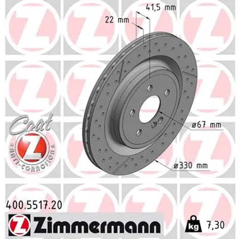 ZIMMERMANN stabdžių diskas 400.5517.20