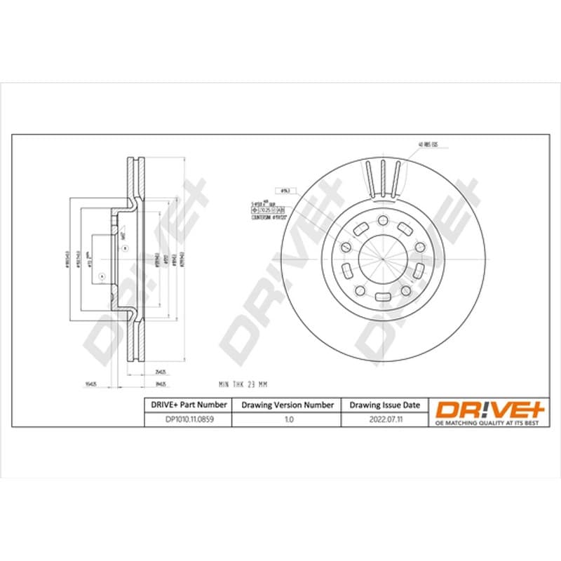 DRVE stabdžių diskas DP1010.11.0859