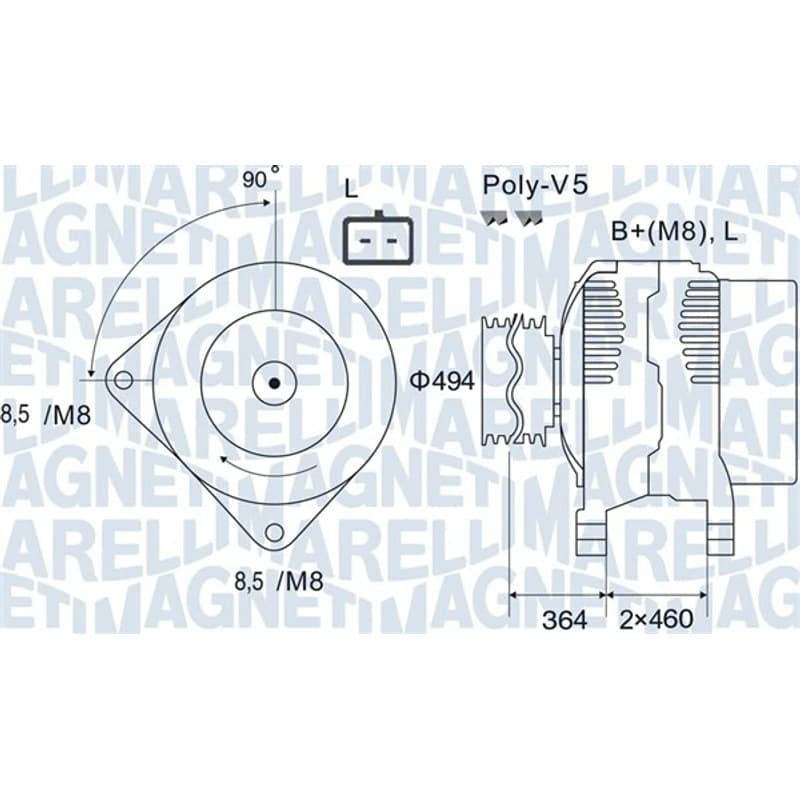 MAGNETIMARELLI kintamosios srovės generatorius 063731645010