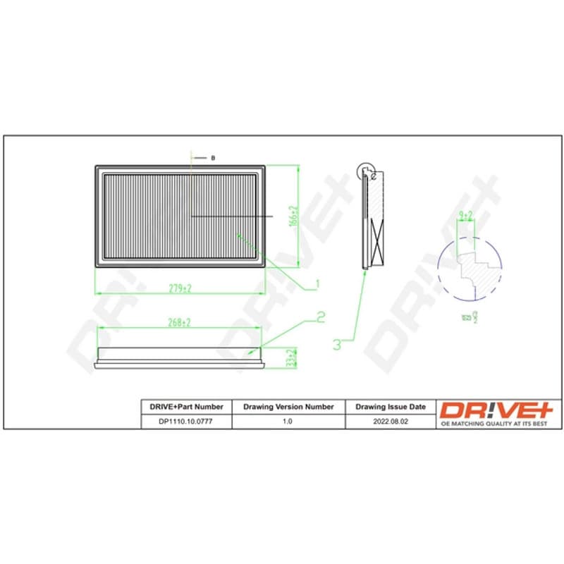 DRVE oro filtras DP1110.10.0777