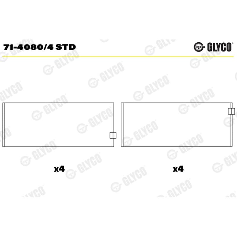 GLYCO guoliai dideliu galu 71-4080/4 STD