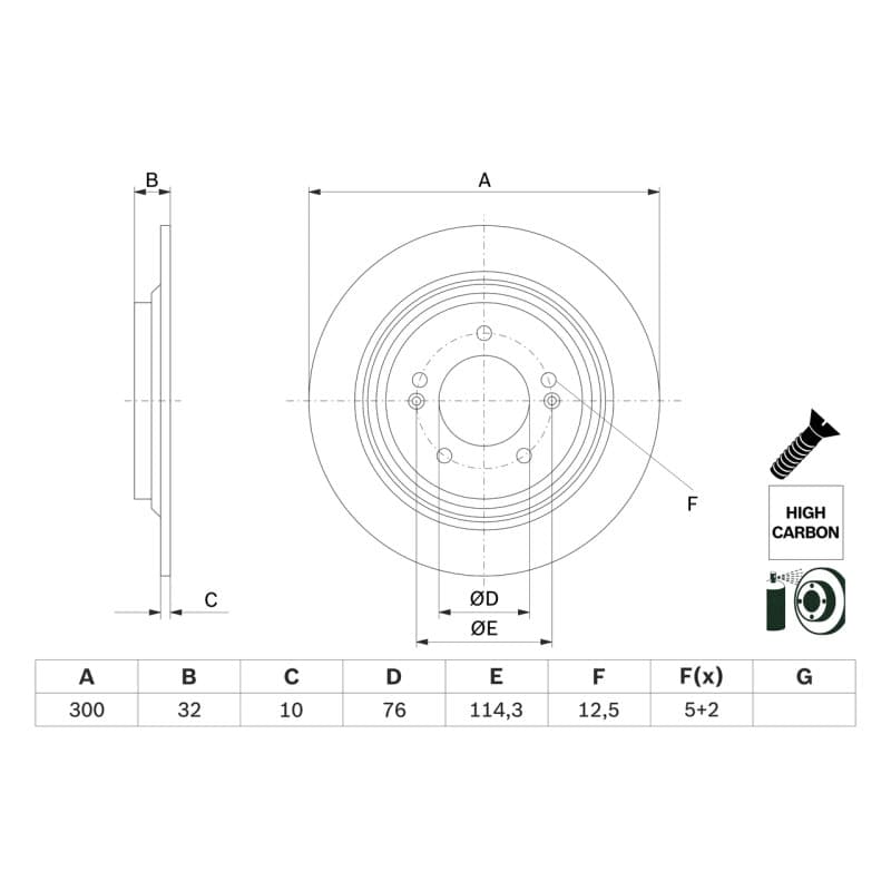 BOSCH 0 986 479 H01 stabdžių diskas