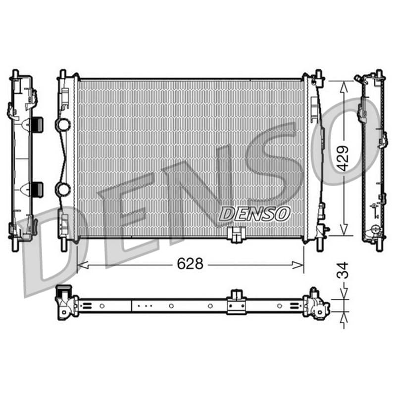 DENSO radiatorius, variklio aušinimas DRM46017
