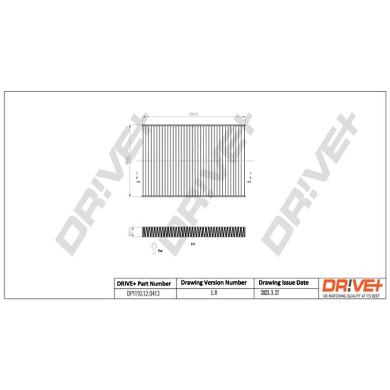 DRVE filtras, salono oras DP1110.12.0413