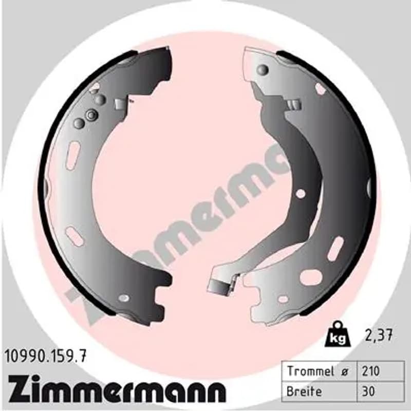 ZIMMERMANN stabdžių trinkelių komplektas, stovėjimo stabdis 10990.159.7