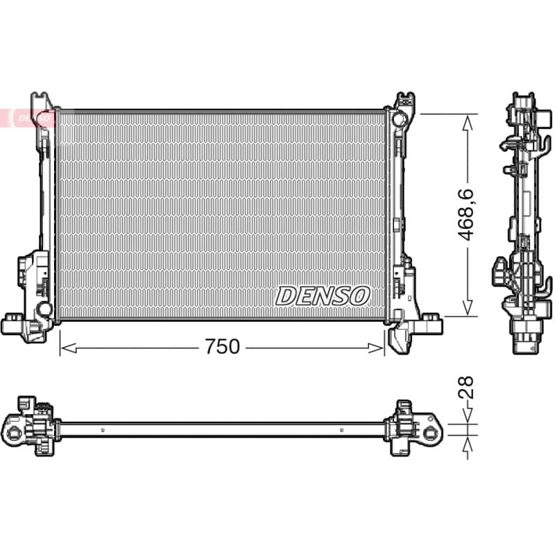 DENSO radiatorius, variklio aušinimas DRM09174