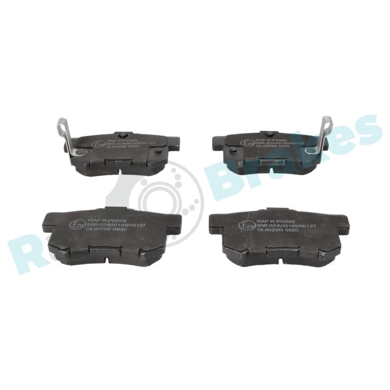 RAPBRAKES stabdžių trinkelių rinkinys, diskinis stabdys R-P0989