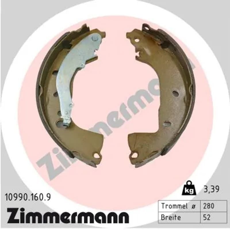 ZIMMERMANN stabdžių trinkelių komplektas 10990.160.9