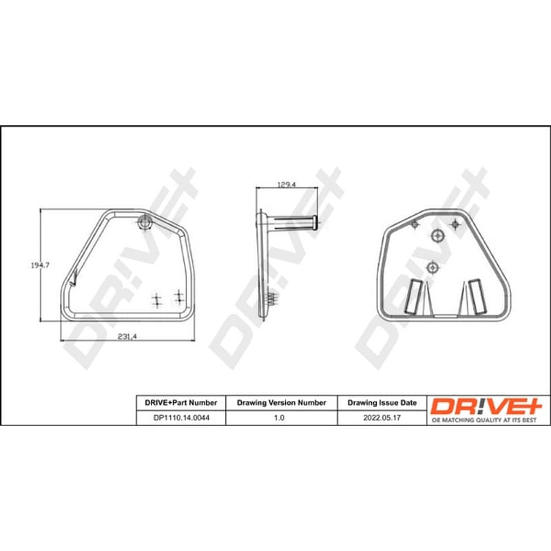 DRVE hidraulinių filtrų komplektas, automatinė transmisija DP1110.14.0044