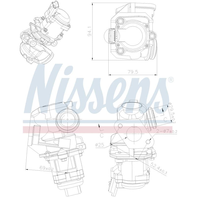 NISSENS ERG vožtuvas 98150