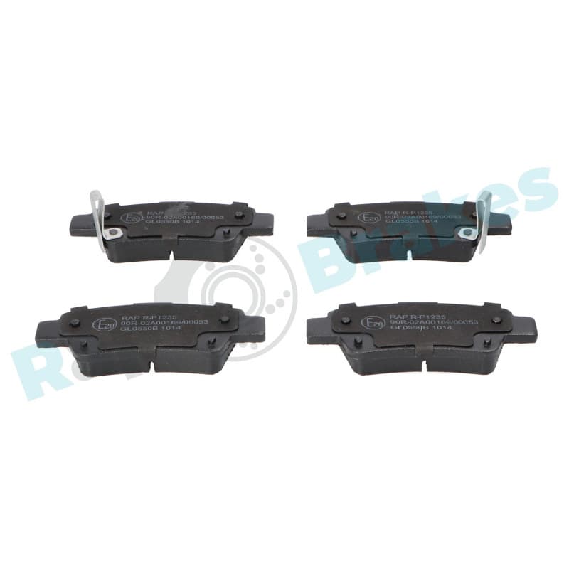 RAPBRAKES stabdžių trinkelių rinkinys, diskinis stabdys R-P1235