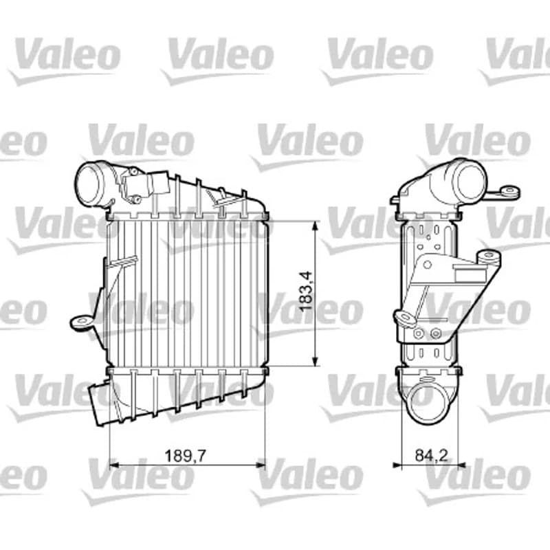 VALEO tarpinis suslėgto oro aušintuvas, kompresorius 817556