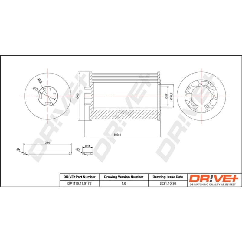 DRVE alyvos filtras DP1110.11.0173