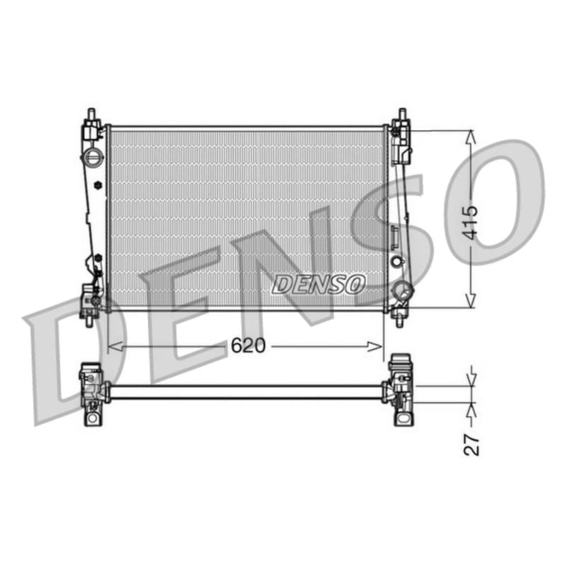 DENSO radiatorius, variklio aušinimas DRM09111