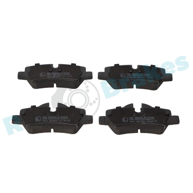RAPBRAKES stabdžių trinkelių rinkinys, diskinis stabdys R-P0906