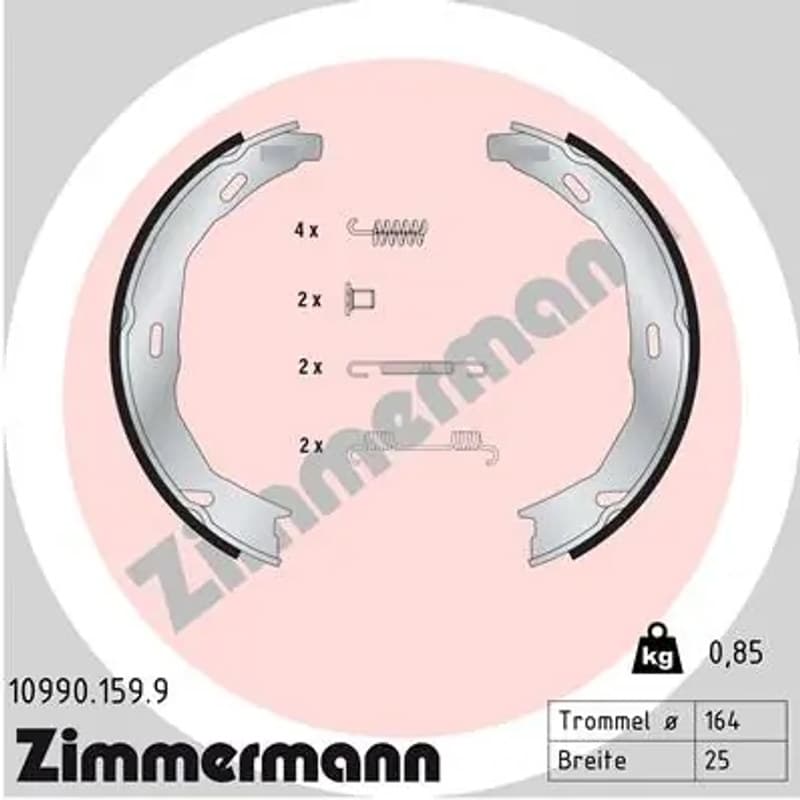 ZIMMERMANN stabdžių trinkelių komplektas, stovėjimo stabdis 10990.159.9