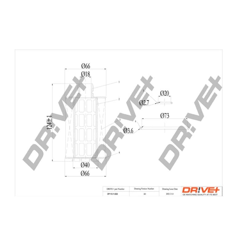 DRVE alyvos filtras DP1110.11.0333