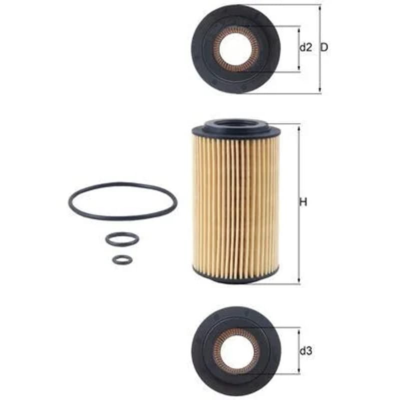 MAHLE OX 153D3 alyvos filtras