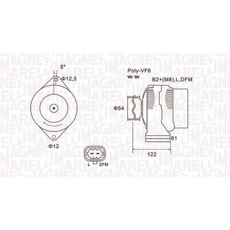 MAGNETIMARELLI kintamosios srovės generatorius 063731994010