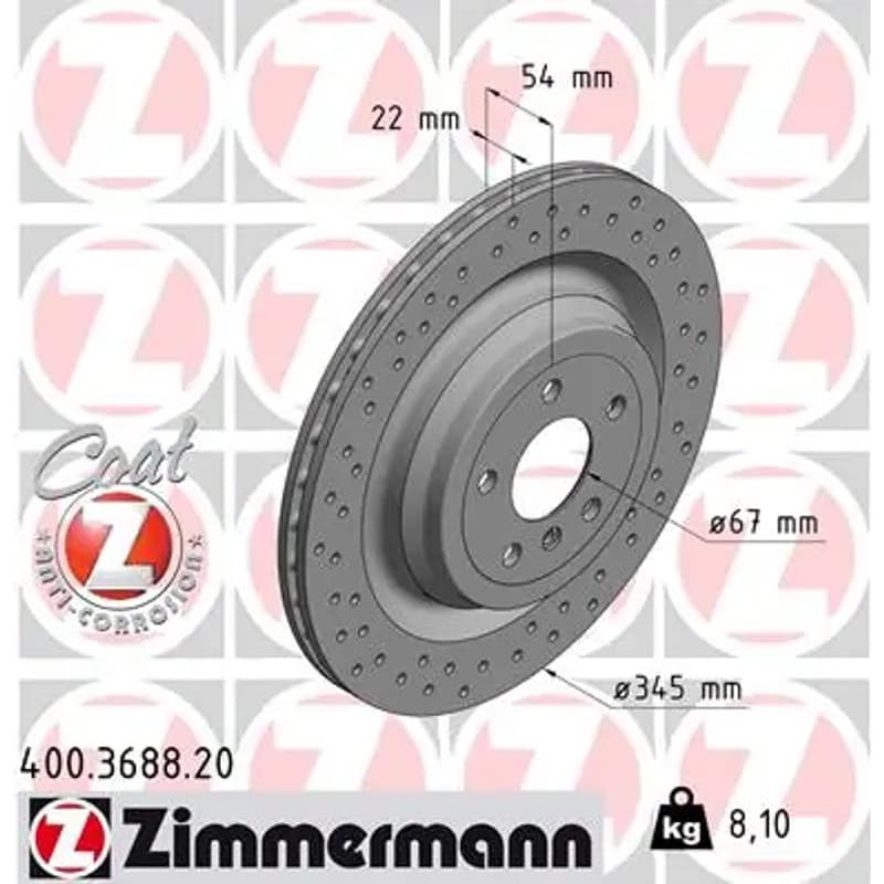 ZIMMERMANN stabdžių diskas 400.3688.20