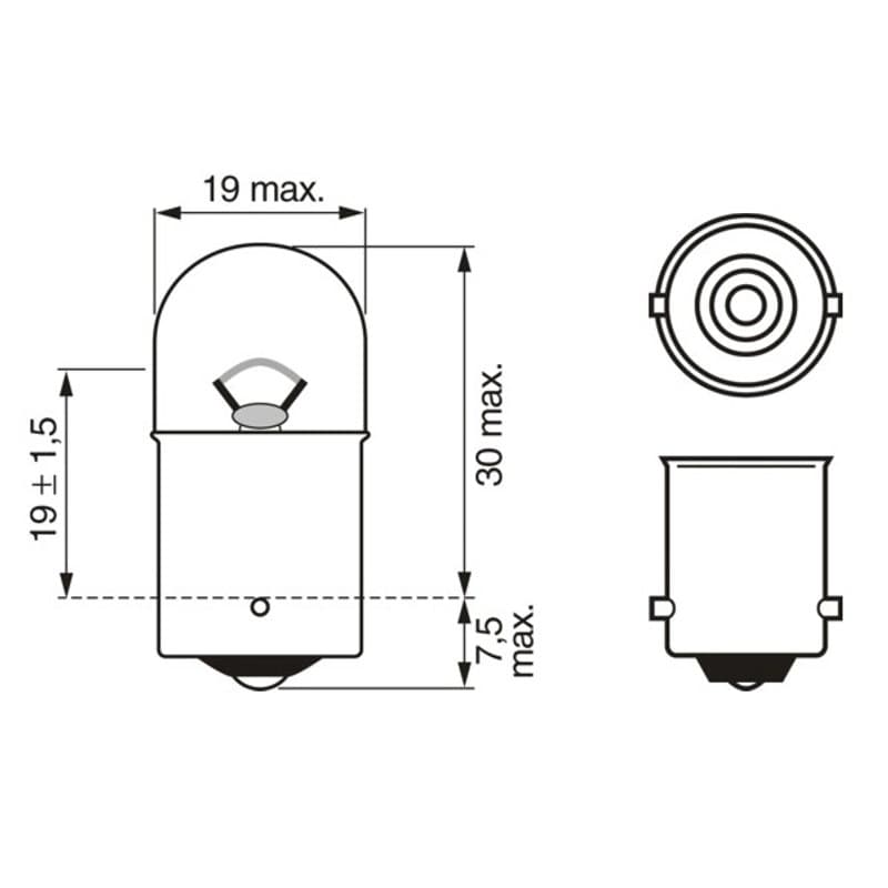 BOSCH 1 987 301 019 lemputė, indikatorius