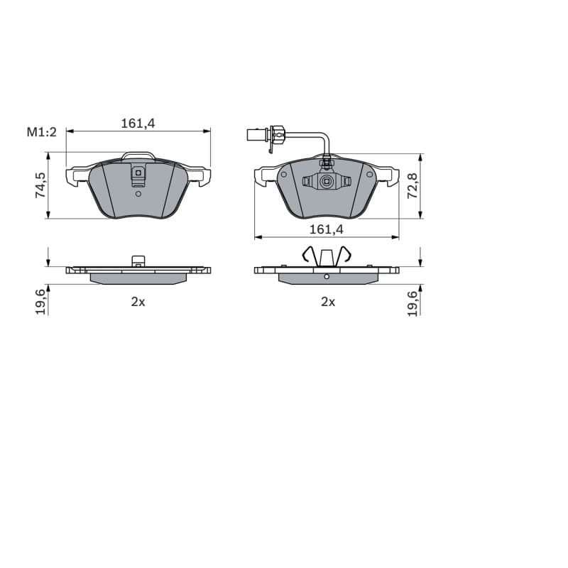 BOSCH 0 986 494 035 stabdžių trinkelių rinkinys, diskinis stabdys