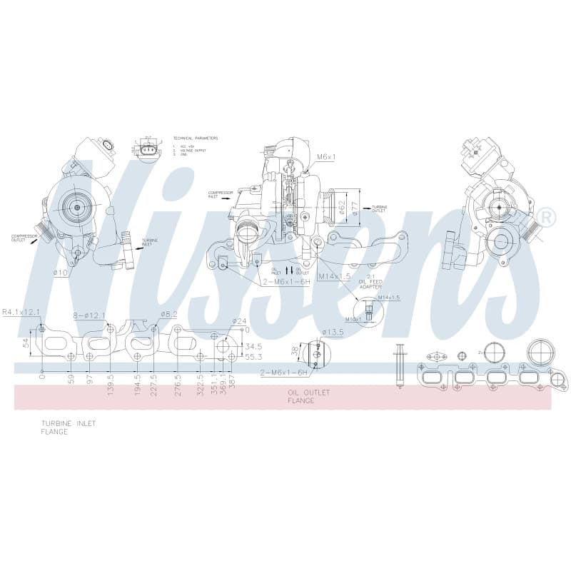 NISSENS kompresorius, įkrovimo sistema 93546