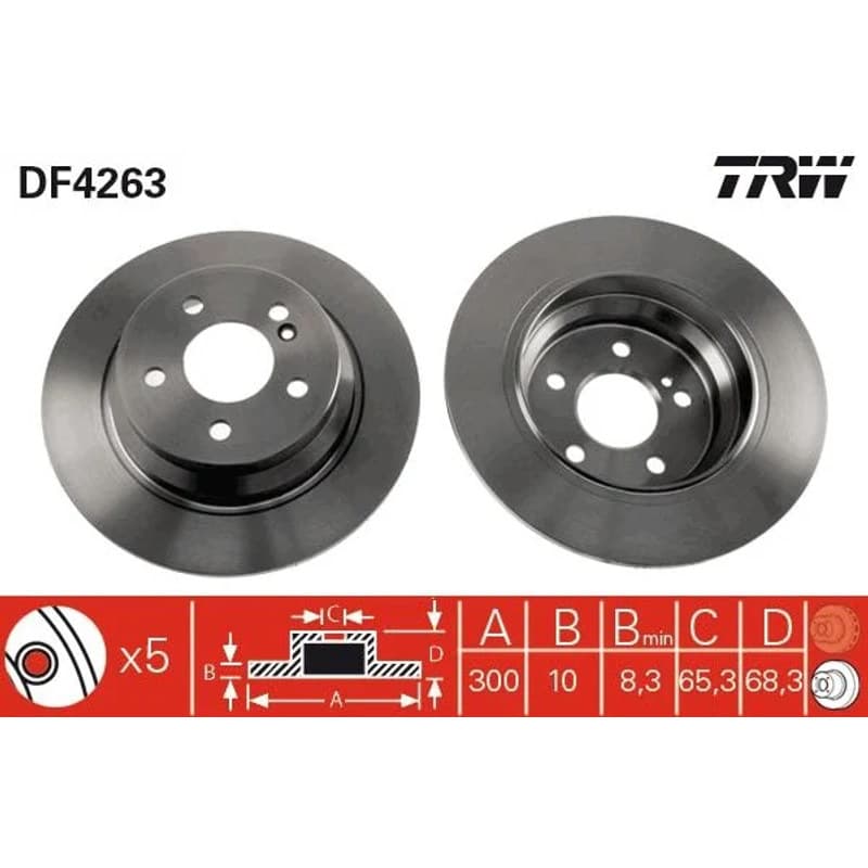 TRW Stabdžių diskas DF4263