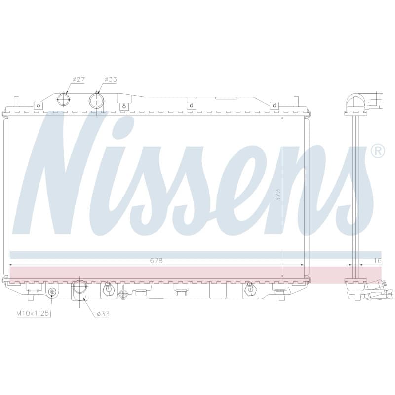 NISSENS radiatorius, variklio aušinimas 68141