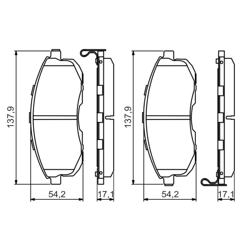 BOSCH 0 986 494 572 stabdžių trinkelių rinkinys, diskinis stabdys