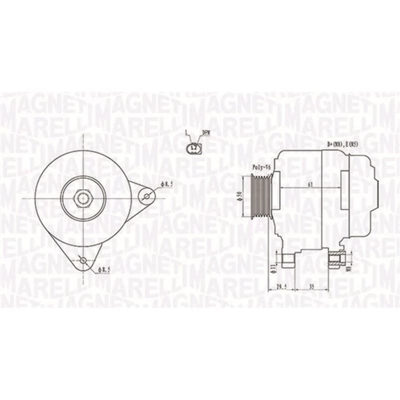 MAGNETIMARELLI kintamosios srovės generatorius 063731921010