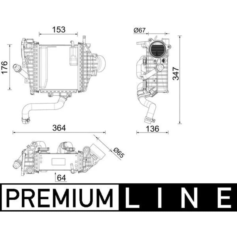 MAHLE CI 641 000P tarpinis suslėgto oro aušintuvas, kompresorius