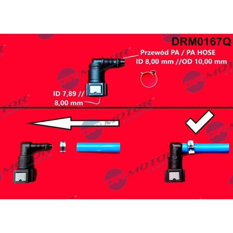 DRMOTORAUTOMOTIVE žarnos suleidimas, degalų žarna DRM0167Q