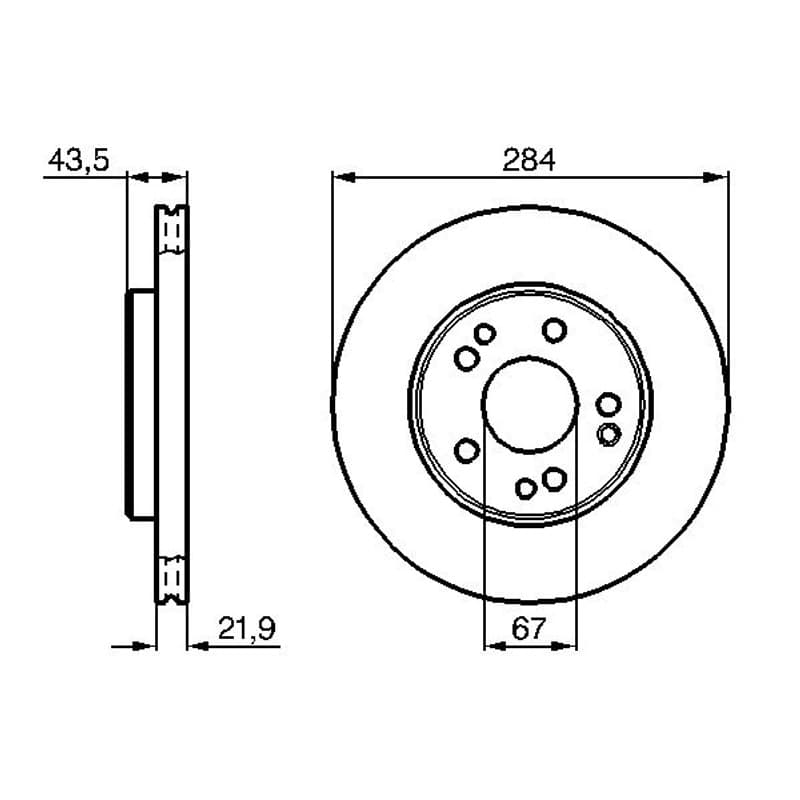 BOSCH 0 986 478 186 stabdžių diskas