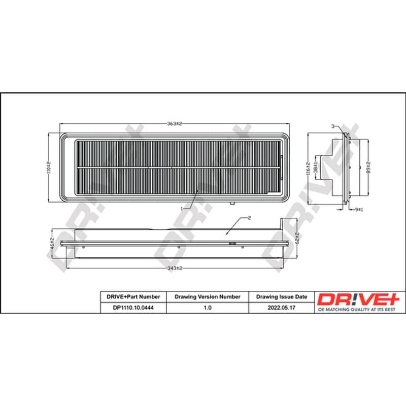 DRVE oro filtras DP1110.10.0444