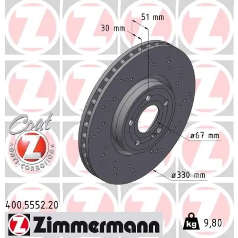 ZIMMERMANN stabdžių diskas 400.5552.20