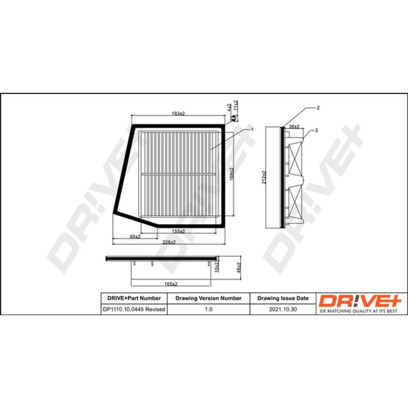 DRVE oro filtras DP1110.10.0445