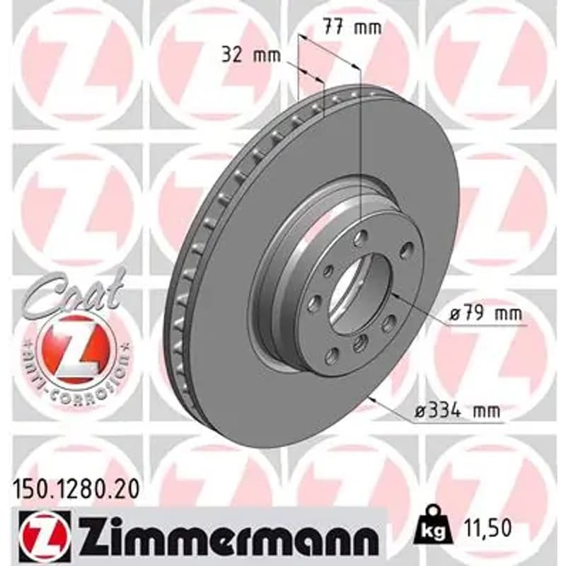 ZIMMERMANN stabdžių diskas 150.1280.20