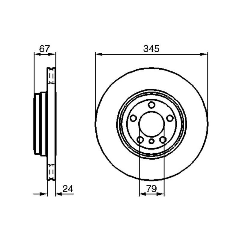 BOSCH 0 986 479 005 stabdžių diskas
