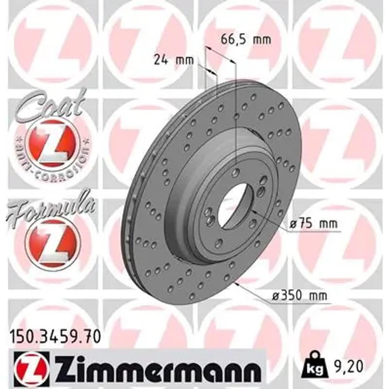 ZIMMERMANN stabdžių diskas 150.3459.70