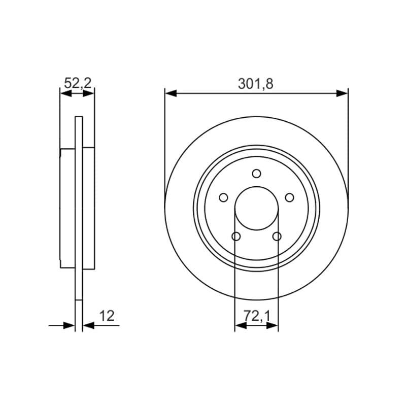 BOSCH 0 986 479 A53 stabdžių diskas