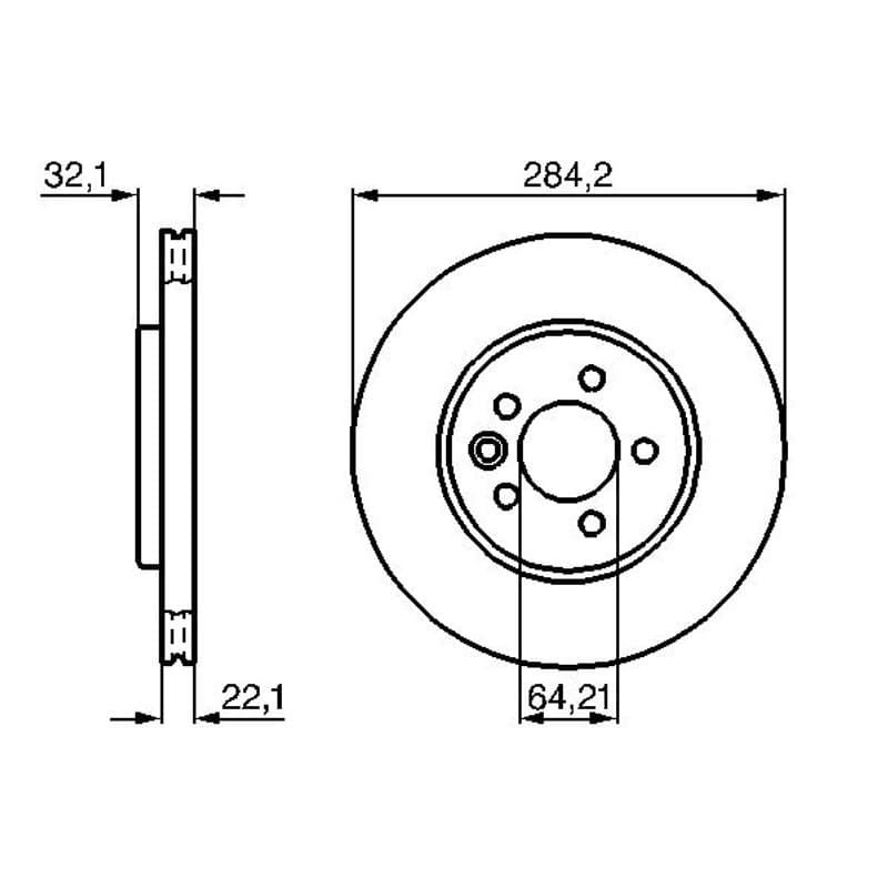 BOSCH 0 986 478 314 stabdžių diskas