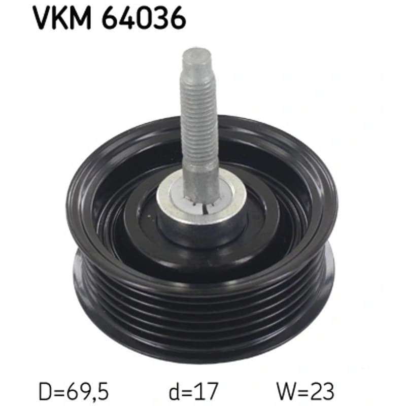 SKF VKM 64036 kreipiantysis skriemulys, V formos rumbuotas diržas