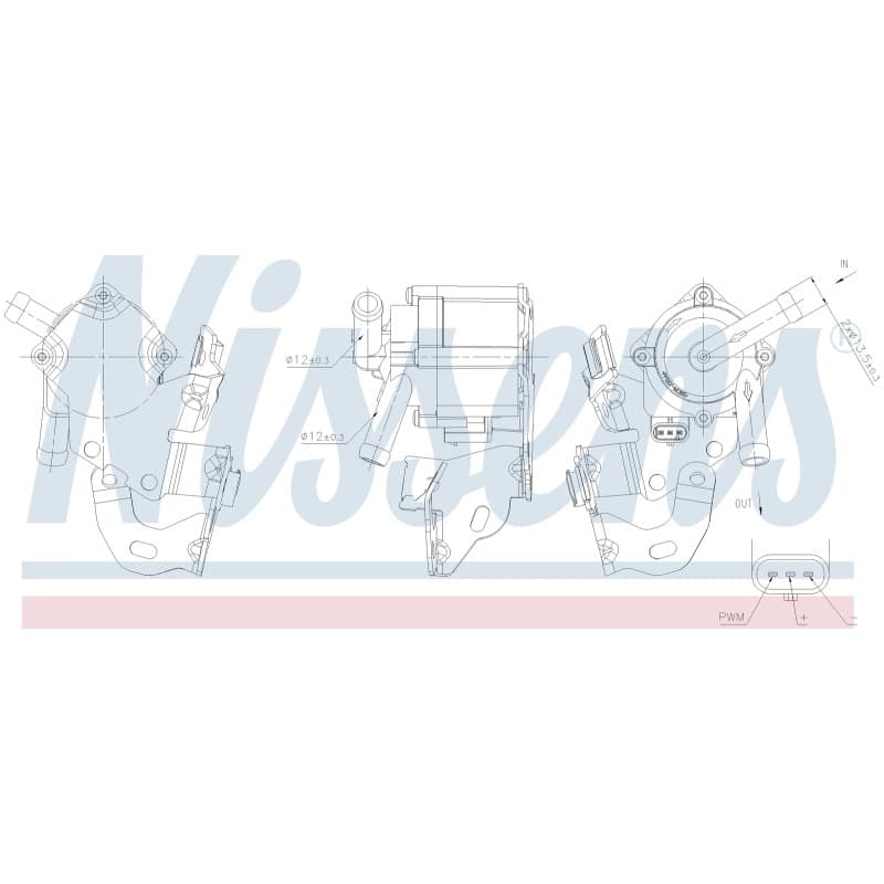 NISSENS Vandens siurblys, variklio aušinimas 831064