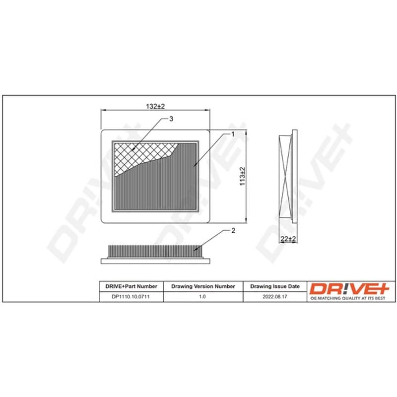 DRVE oro filtras DP1110.10.0711